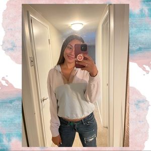 LA Hearts Crop Pastel Hoodie